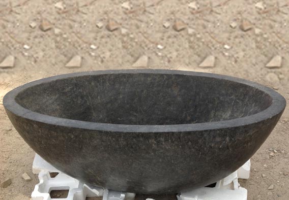 Black Granite Fire Bowl
