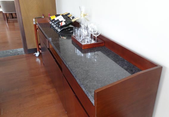 Black Granite Wine Counter
