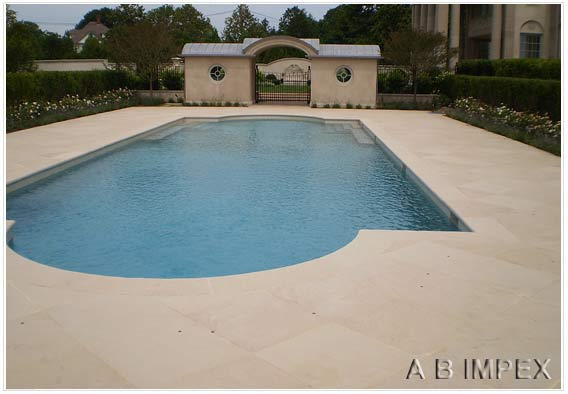 Beige Sandstone Natural Finish Pool Coping